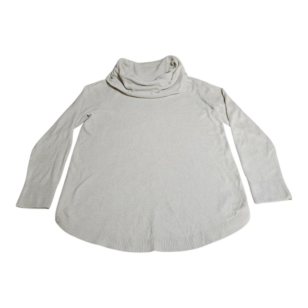 Barefoot Dreams CozyChic Ultra Lite‎ Coastal Cowl Neck Tunic Sand Dune Sz Medium